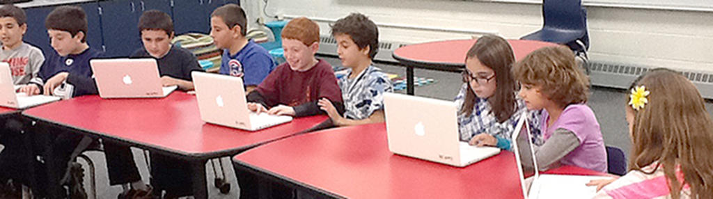 Students using laptops